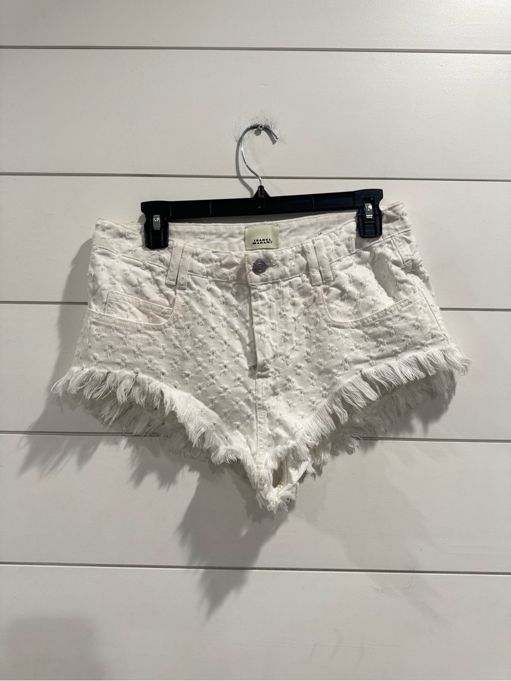 Isabel Marant white Aneida denim shorts - Picture 5 of 9
